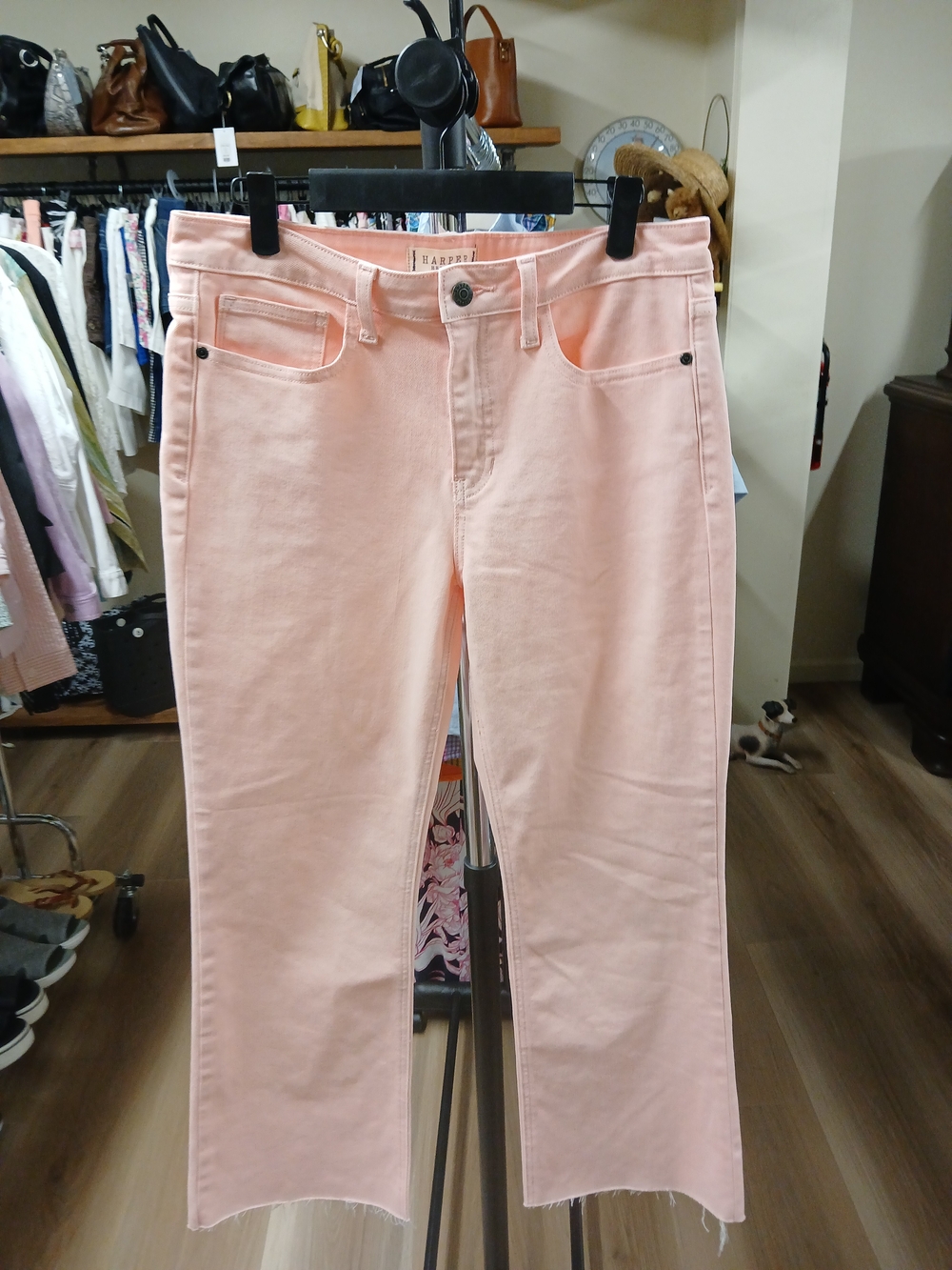 Harper Light Pink Cropped Jeans